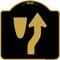Signmission Designer Series-Beware Of Curb Graphic Black & Gold Heavy-Gauge Aluminum, 18" x 18", BG-1818-9993 A-DES-BG-1818-9993 - alternate 1